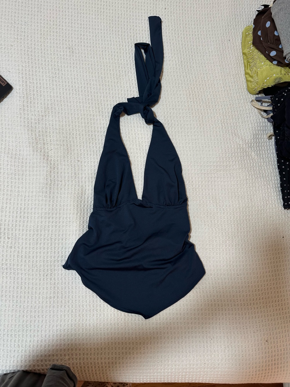gaze Navy Halter Halter Top